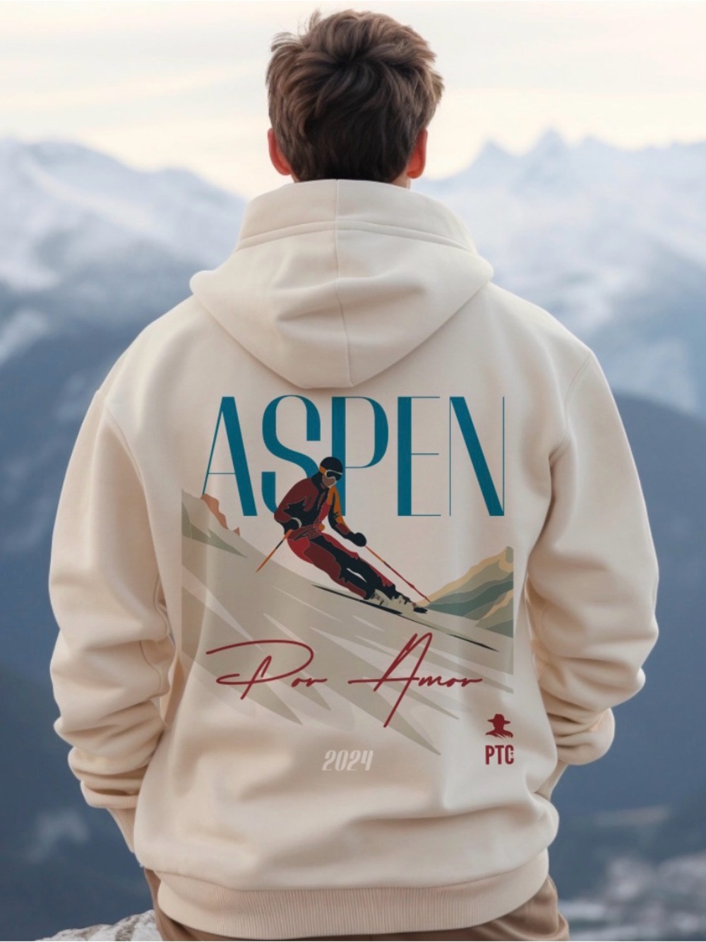 Don Julio PTC Hoodie Mens Large White Aspen Ski Fleece Palm Tree Graphic Limited